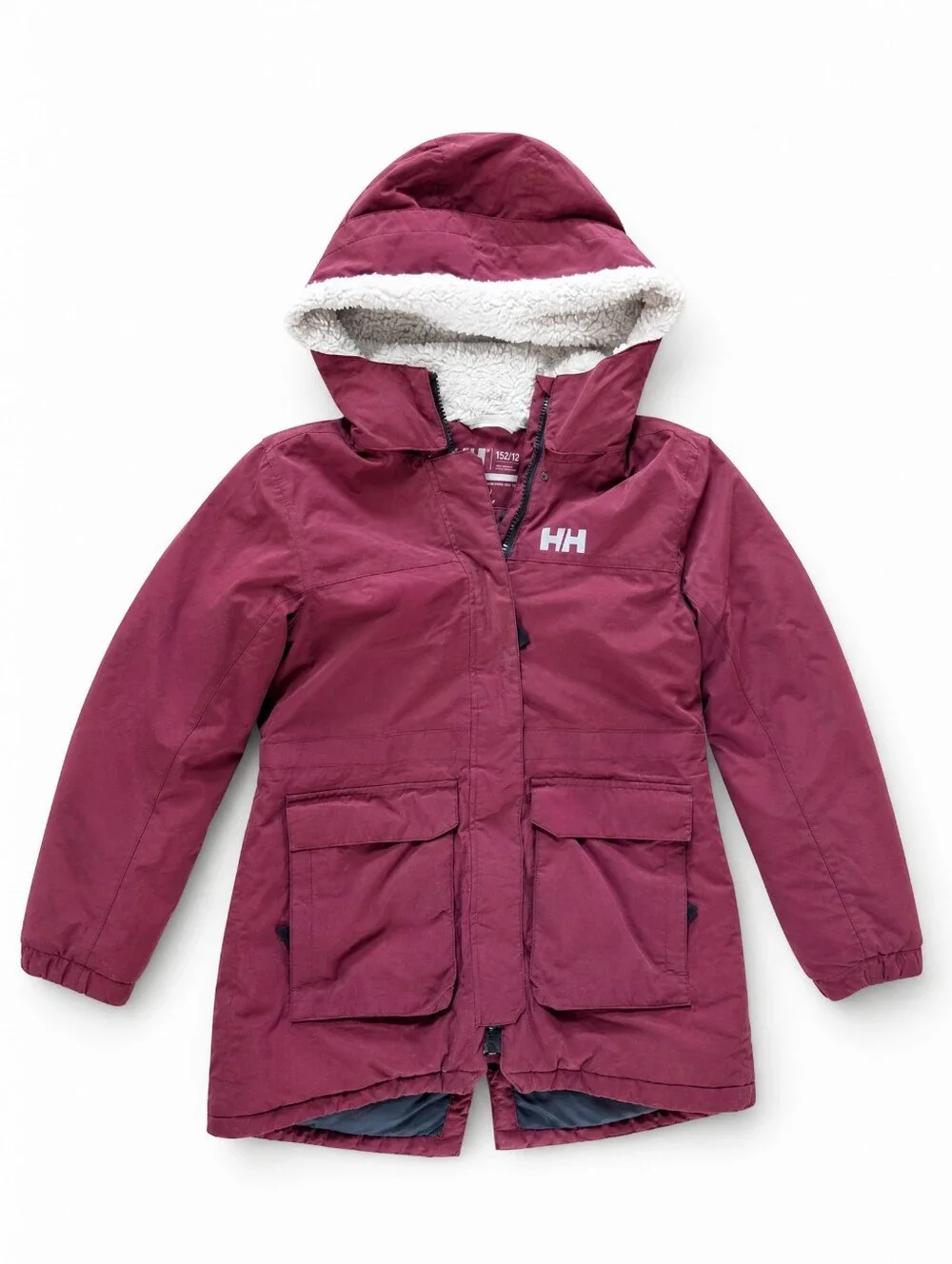 Helly Hansen Kids Maroon Hooded Insulated Parka Jacket